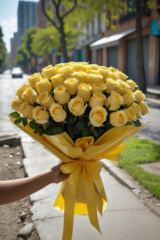 Ramo de 50 rosas amarillo